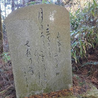 なんか歌碑出てきた。