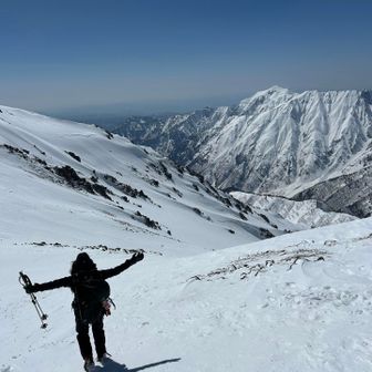 雪山の下り、さいこーう🙌