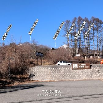 赤岳が微妙に見れるかな