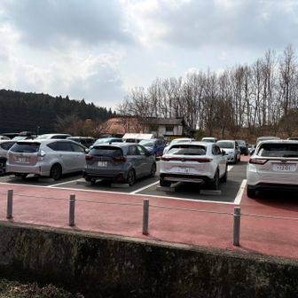 下山したら駐車場はいっぱい
路駐もあり、やはりこのミツマタの時期は人気のお山の様です