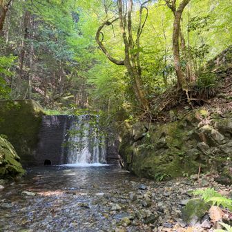 1つ目の堰堤
右から高巻きして林道経由で超えます