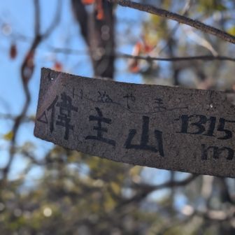 偉主山。
この手書き標識のみ