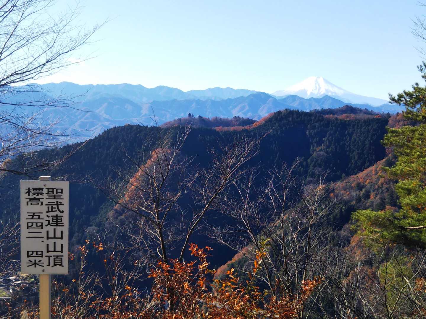 １つめのピーク聖武連山
富士山が見えます
