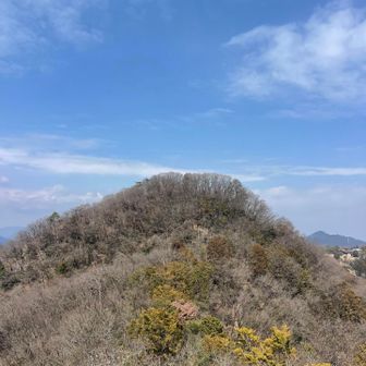 梯子を登るとこれから行く岩山がドーン！と。