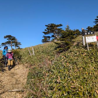 ここが、ずっと気になっていた、「←菖蒲峠」の立て看板分岐点。
左のルート菖蒲峠の看板はあるけど、この先は行ったことが無かった、今回初めて歩きました。