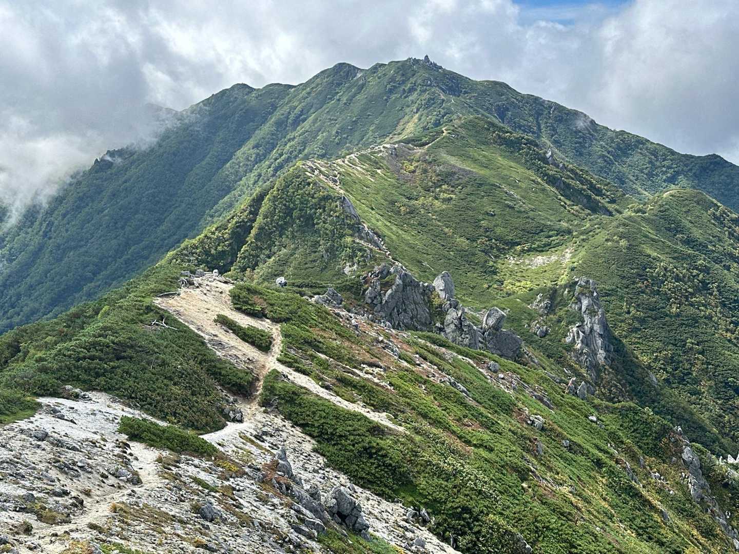 千畳敷〜空木岳〜池山尾根 縦走コースの写真
