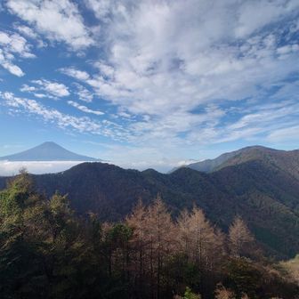 御坂山地と富士山