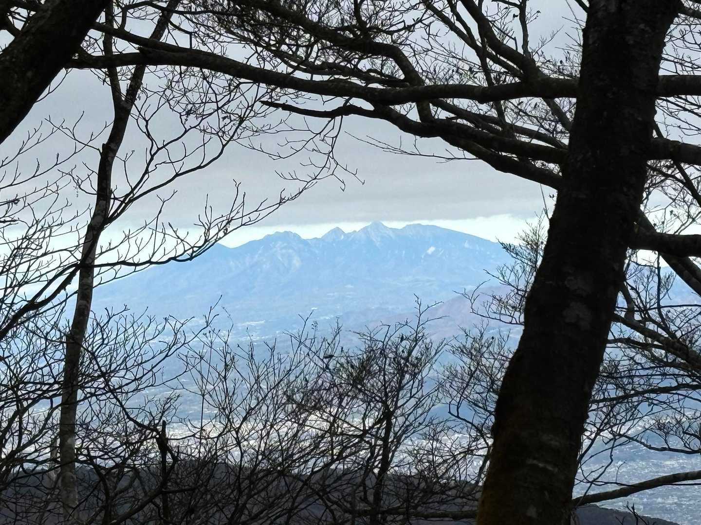 八ヶ岳が、見えた〜💕
木の隙間から見え隠れ！
ここからかが、一番よく見えました♪