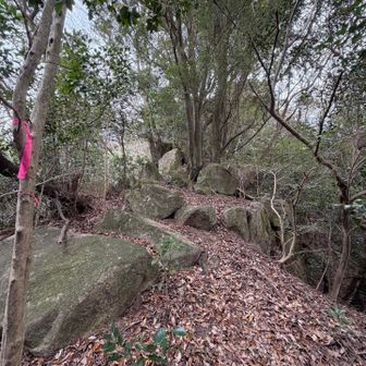 降ると、また巨石群。左に巻いて進みます。