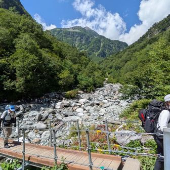 吊橋　綺麗な水