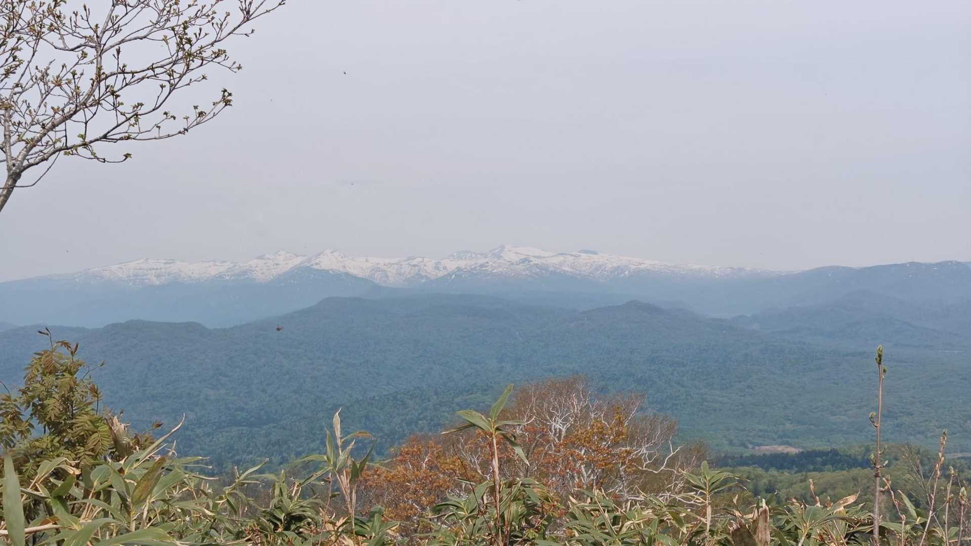 遠くにお山が見えます
雪が残っていますね🏔️