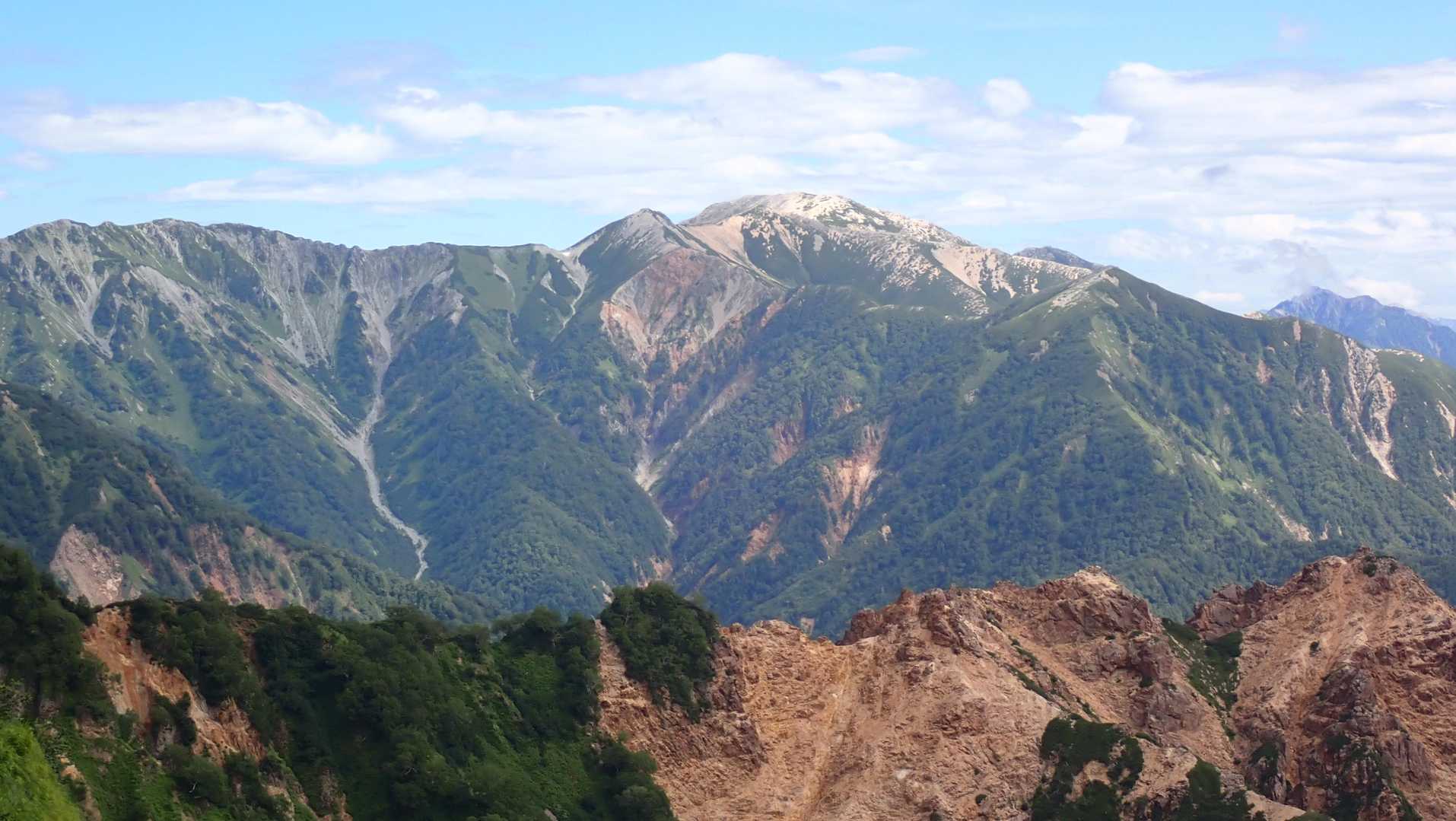 樅沢岳-硫黄乗越-左俣岳-千丈沢乗越 縦走コースの写真
