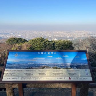 展望台から見た北西方向。須恵町、志免町、福岡市方面を一望！✨✨イマイチはっきりしないのは黄砂のせいかな？🥲