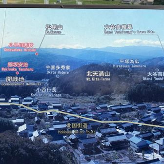 この案内板、位置関係がとても分かりやすいです。
