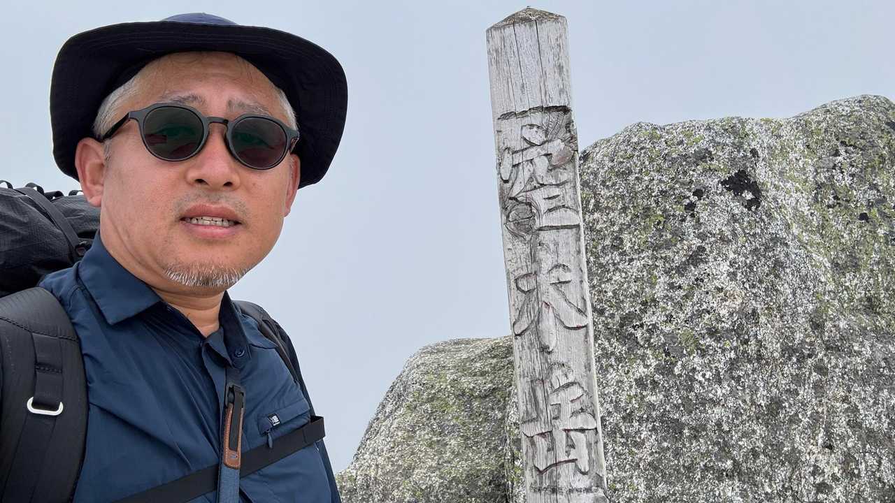 空木岳の標柱単品で撮り忘れ…