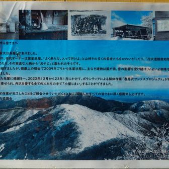 新大日茶屋跡に立てられた看板