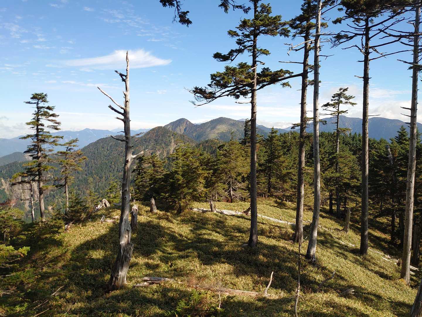 鶏冠山南峰に向かう。
天国の道と名高い稜線を私が歩いてしんぜよう( ¯∀¯ )