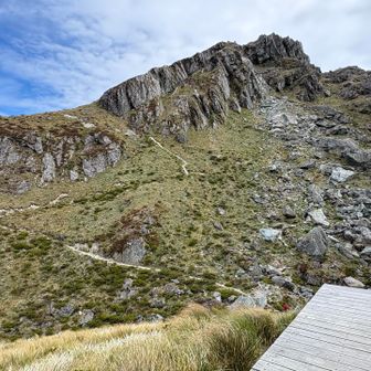 トイレを済ませて、いよいよ２つ目のサイドトリップ「コニカルヒル」へ！
荷物はシェルターにデポっていきます。