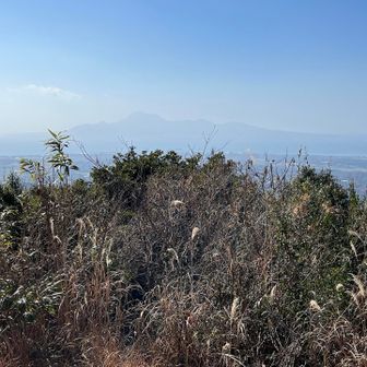 観音岳からの普賢岳が薄！