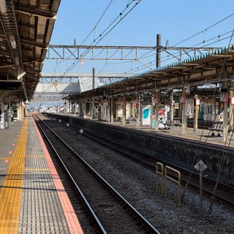 長〜いプラットホーム。