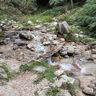 川沿いに進む