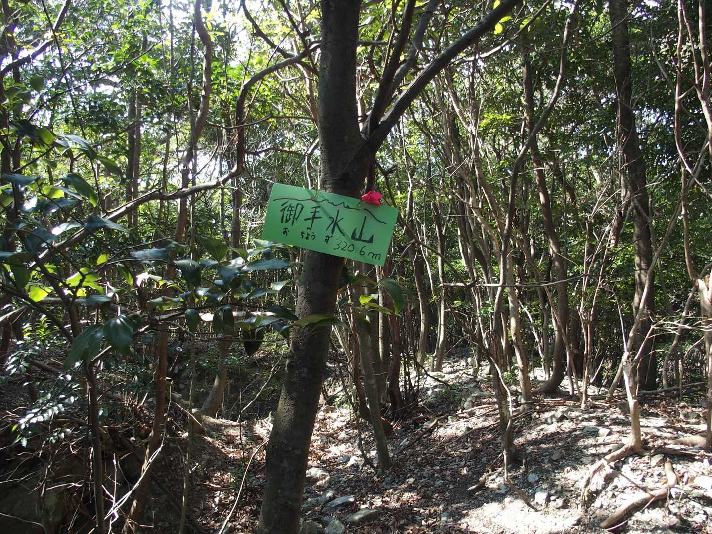 御手水山
‥少し藪漕ぎしました