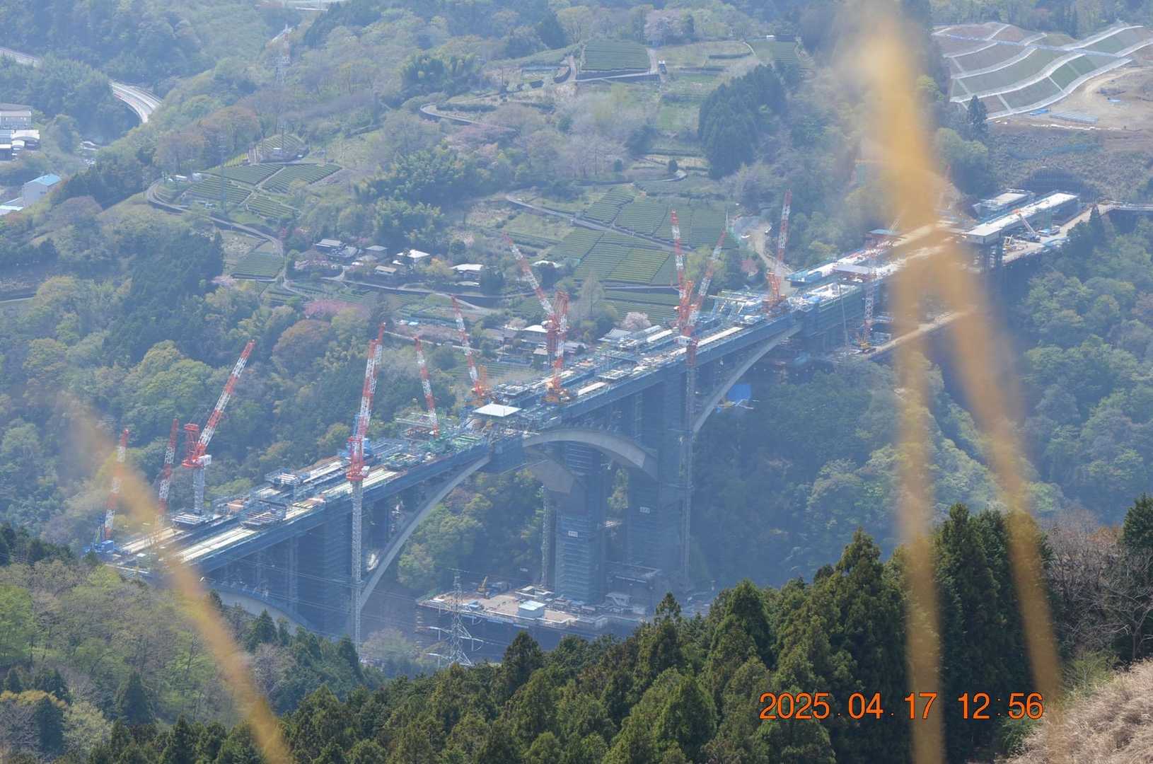 下山中、新東名の工事中が見えました