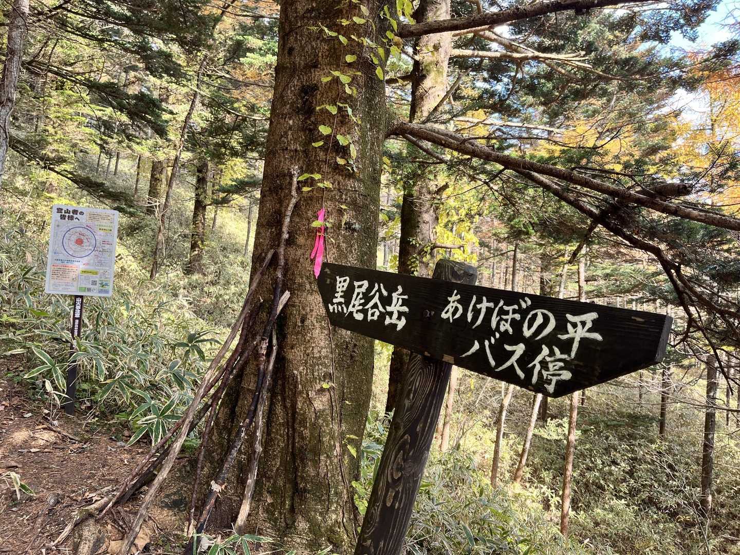 黒尾谷岳-南月山 往復コースの写真