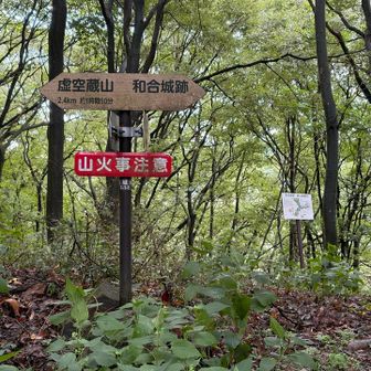 和合城跡は後日
暗くなる前の下山を優先します