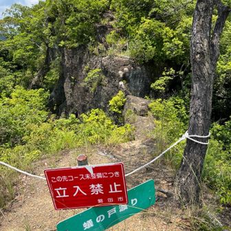 ここまでは登ってきてOKでした(YAMAP⚠️禁止マークはもっと手前だった)
