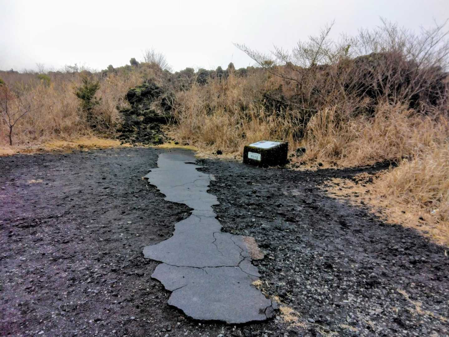 1986年(40年前)噴火の溶岩流先端
