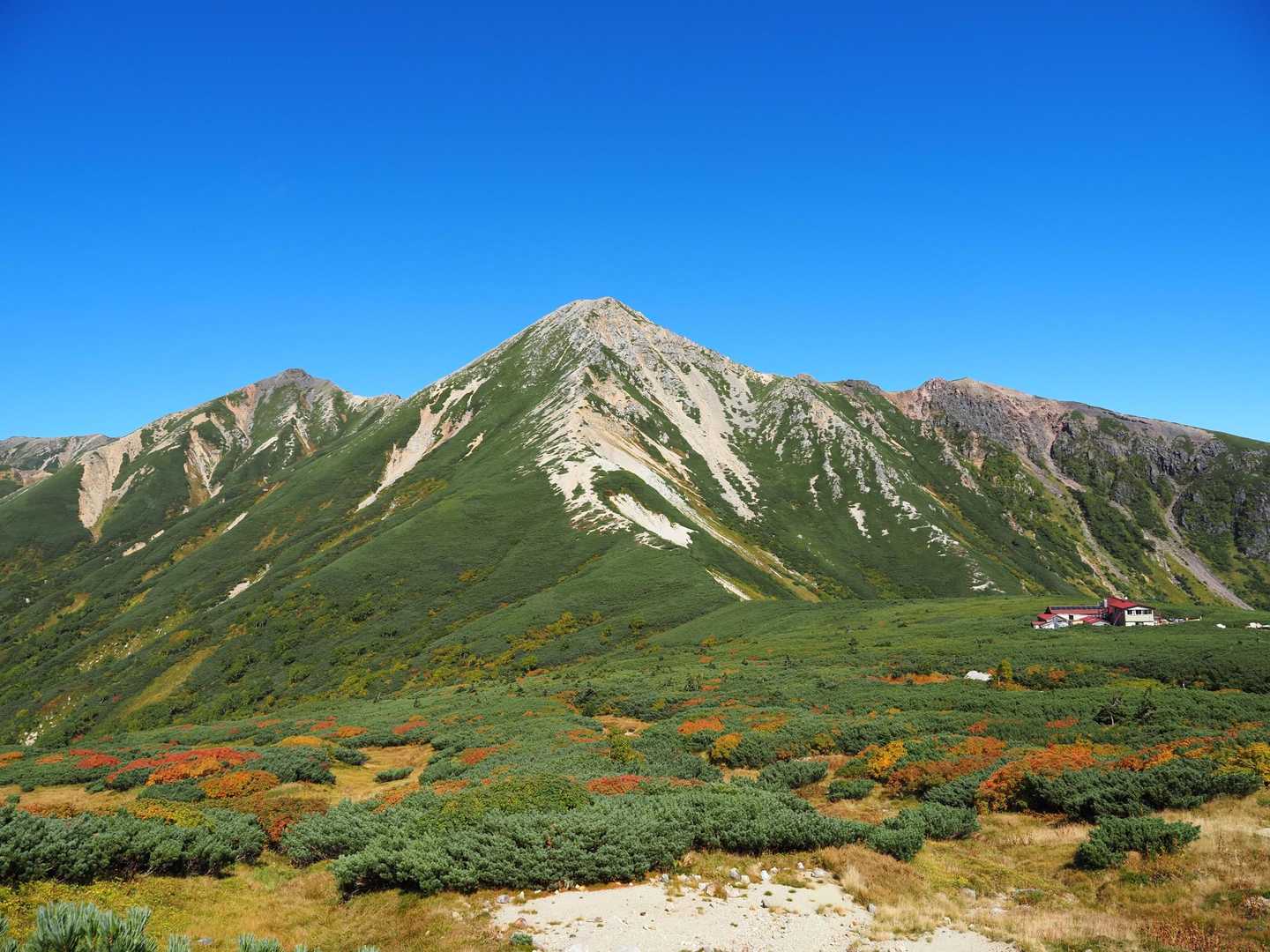 薬師岳登山口-アラスカ庭園-スイス庭園-祖父岳-岩苔乗越- 周回コースの写真