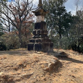 　昼食後、「古墳の石室」まで東入口に向かったのですが、供養塔の後ろの階段を降りた方がよかった。