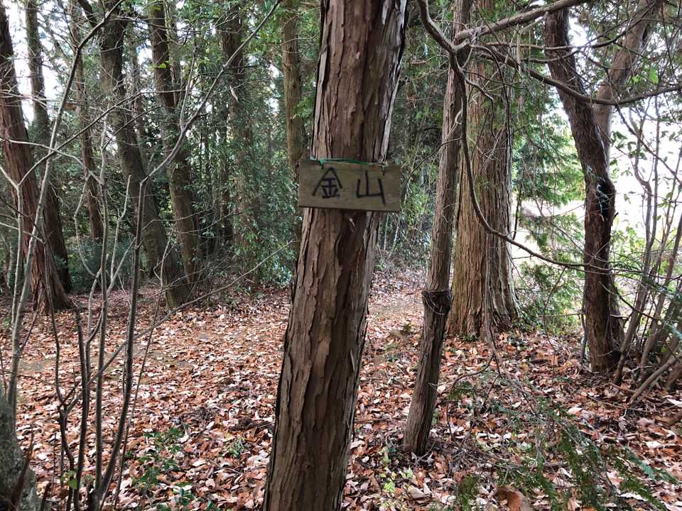 何年か前に山人さんが付けられた…かまぼこ板で作った山標です✨

