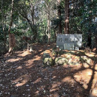 御堂山山頂。ここは眺望ありませんが、少し下がるとあります。