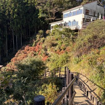 上の建物が奥村茶屋です。
