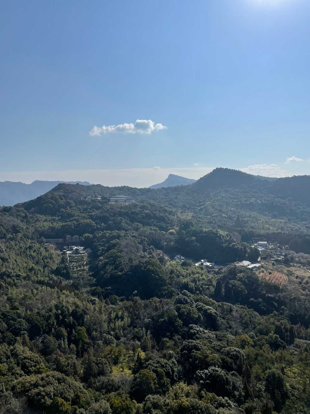千巌山にきました。さっきまでいた千元の森を眺めて感動する😊
奥に次郎丸がみえますね。