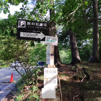 瑞牆山荘前の道の奥に広い無料🅿️
平日だから？2〜3割くらい