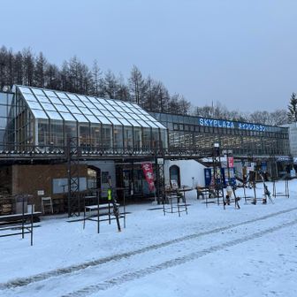スキー場のレストランやお店があるにゃ😺