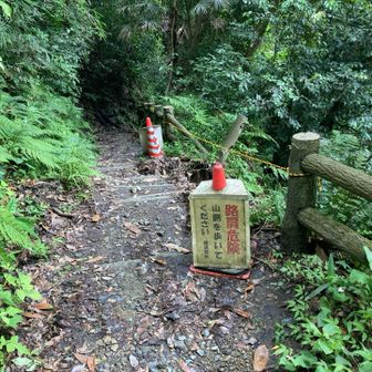 崩落箇所
山側を慎重にに通過