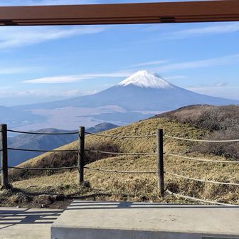 富士山を額縁に入れて記念撮影したり
駒ヶ岳山頂に一時間位いたかな？