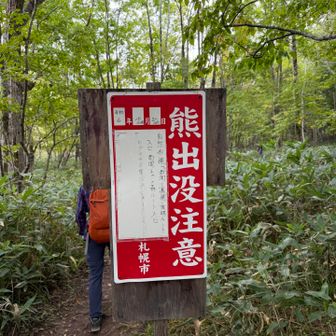 ここから熊出没注意の看板が出て来ます。