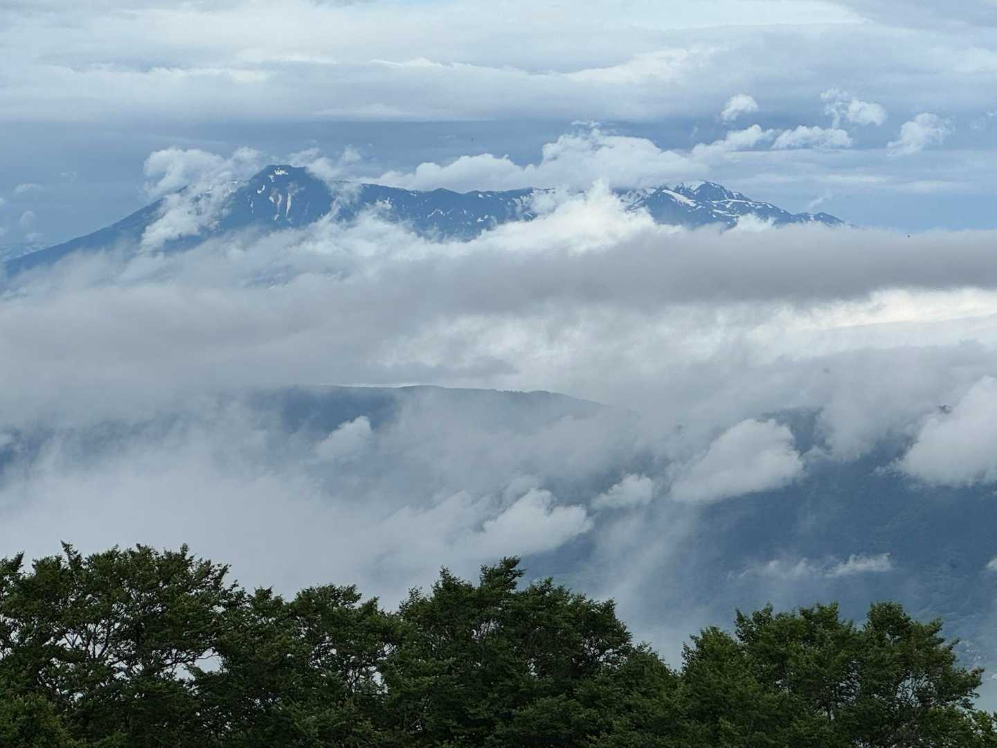妙高山と火打山が見えてきたー✨