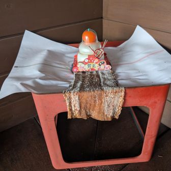 手入れされ、お正月飾りまで・・