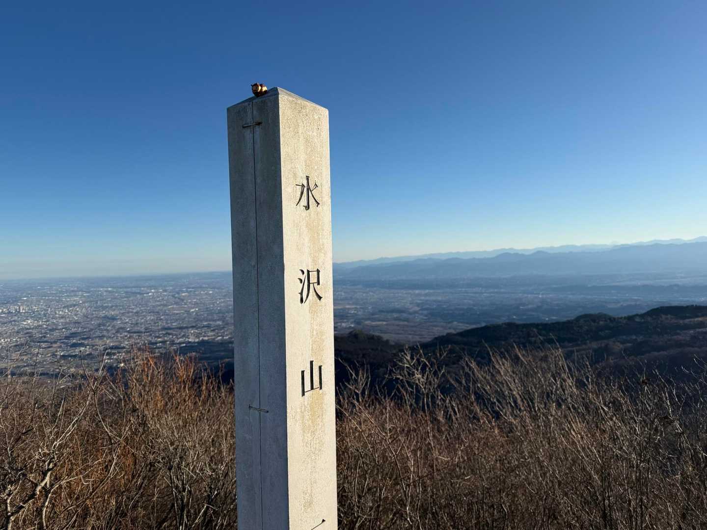 山頂到着
大展望
夕方にもかかわらず、地元の人？登り慣れた方たちがおられ、小鳥に餌をやっておられました