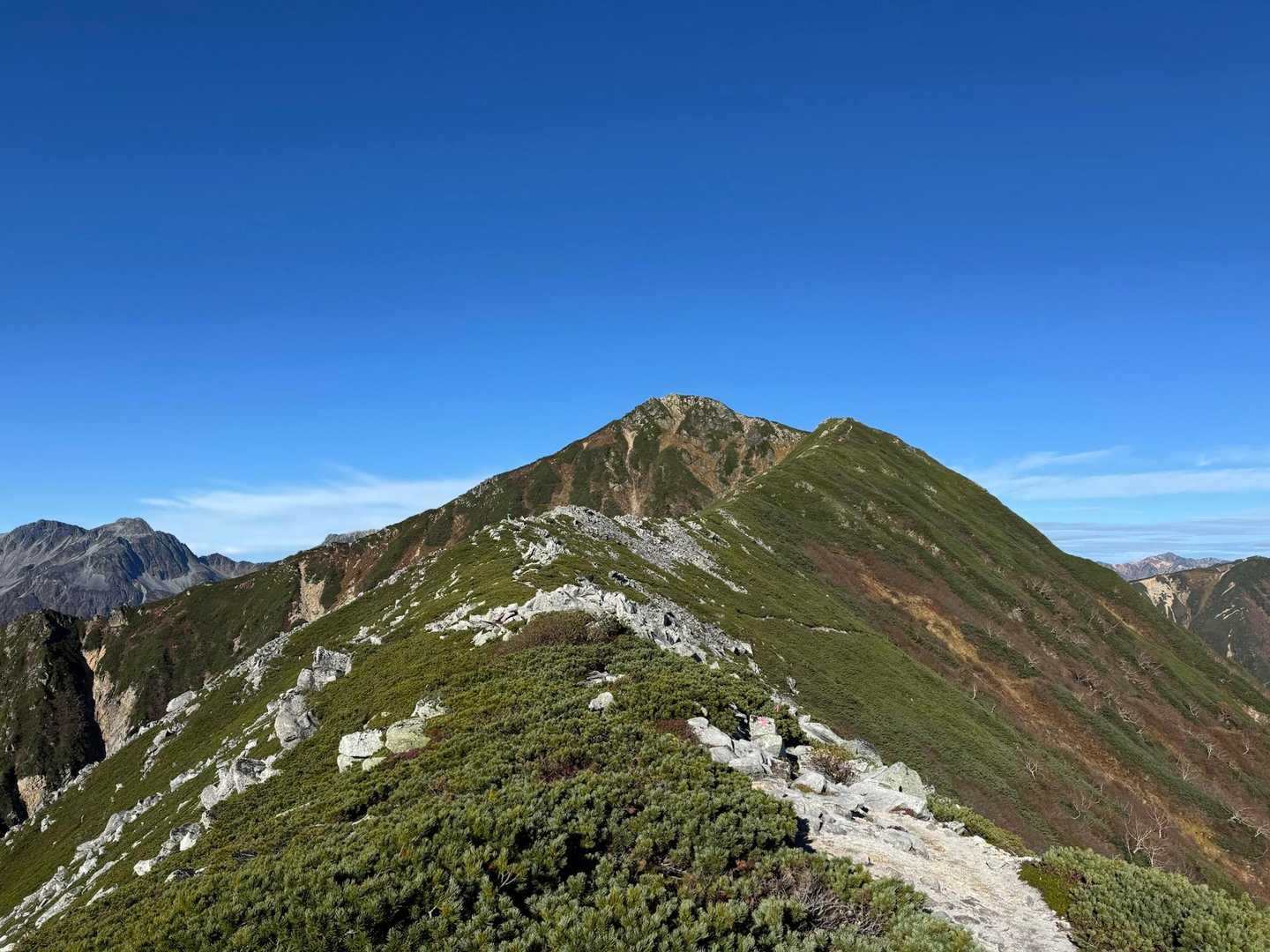 常念岳へ