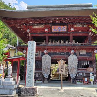 三番常泉寺を打ち、四番金昌寺へ
秩父札所随一の豪壮な山門
四国遍路でも良く見かける大草鞋が立派です

金昌寺は約1300体の石仏群やジオパーク、立派な観音堂など見所満載のお寺です
こちらで飲み物の自販機や、蕎麦屋さんに出会えてありがたやでした😊