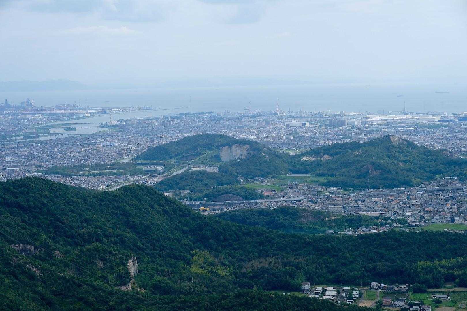 加古川河口付近と滝山。