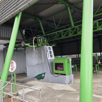 西島駅まで下りてきたーっ