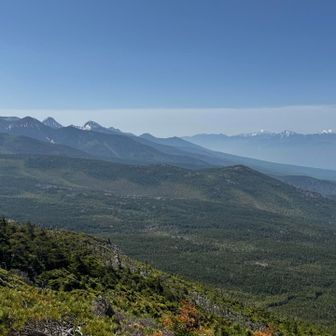 後半スタート
麦草峠から茶臼山にきました。南八ヶ岳が結構遠くに感じます